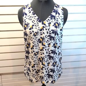 41 Hawthorn Soria Reversible Tank Blouse, Off White/Navy Size Medium EUC